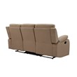 Pemberly Row Modern Transitional Microfiber Fabric Sofa in Beige