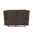 Pemberly Row Transitional Microfiber Fabric Upholstered Loveseat in Brown