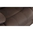 Pemberly Row Transitional Microfiber Fabric Upholstered Loveseat in Brown