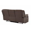 Pemberly Row Transitional Microfiber Fabric Upholstered Sofa in Brown