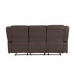Pemberly Row Transitional Microfiber Fabric Upholstered Sofa in Brown