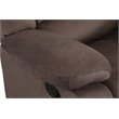 Pemberly Row Transitional Microfiber Fabric Upholstered Sofa in Brown
