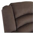 Pemberly Row Transitional Microfiber Fabric Upholstered Sofa in Brown