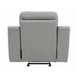 Pemberly Row Contemporary Faux Leather Upholstered Chair in Gray