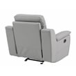 Pemberly Row Contemporary Faux Leather Upholstered Chair in Gray