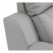 Pemberly Row Contemporary Faux Leather Upholstered Chair in Gray