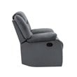 Pemberly Row Transitional Microfiber Fabric Upholstered Loveseat in Gray