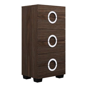 Pemberly Row Modern / Contemporary Lacquer Wood Chest in Black Wenge