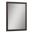 Pemberly Row Contemporary Lacquer Wood Mirror in Gloss Gray Ash