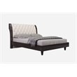 Pemberly Row Modern Lacquer Wood California King Bed in Beige
