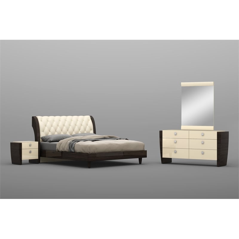Pemberly Row 4-Piece Wood California King Bedroom Set in Beige