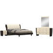 Pemberly Row Contemporary 4-Piece Wood Eastern King Bedroom Set in Beige
