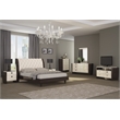 Pemberly Row Contemporary 4-Piece Wood Eastern King Bedroom Set in Beige