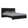 Pemberly Row Modern Lacquer Wood California King Bed in Gloss Black