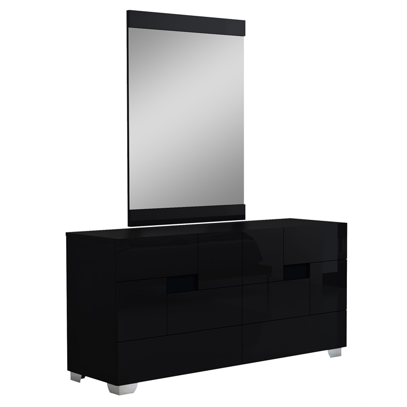 Pemberly Row 4-Piece Wood California King Bedroom Set in Black