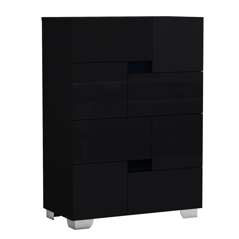 Pemberly Row 4-Piece Wood California King Bedroom Set in Black