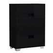 Pemberly Row 4-Piece Wood California King Bedroom Set in Black