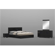 Pemberly Row 4-Piece Wood California King Bedroom Set in Black