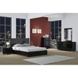 Pemberly Row Contemporary 4-Piece Wood Queen Bedroom Set in Black