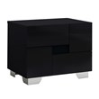 Pemberly Row Contemporary 4-Piece Wood Queen Bedroom Set in Black