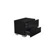 Pemberly Row Contemporary 4-Piece Wood Queen Bedroom Set in Black