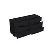 Pemberly Row Contemporary 4-Piece Wood Queen Bedroom Set in Black