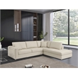 Pemberly Row Transitional Italian Top Grain Leather Sectional