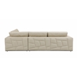 Pemberly Row Transitional Italian Top Grain Leather Sectional