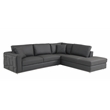Pemberly Row Transitional Italian Top Grain Leather Sectional