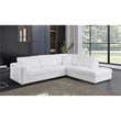 Pemberly Row Transitional Italian Top Grain Leather Sectional