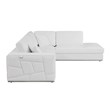 Pemberly Row Transitional Italian Top Grain Leather Sectional