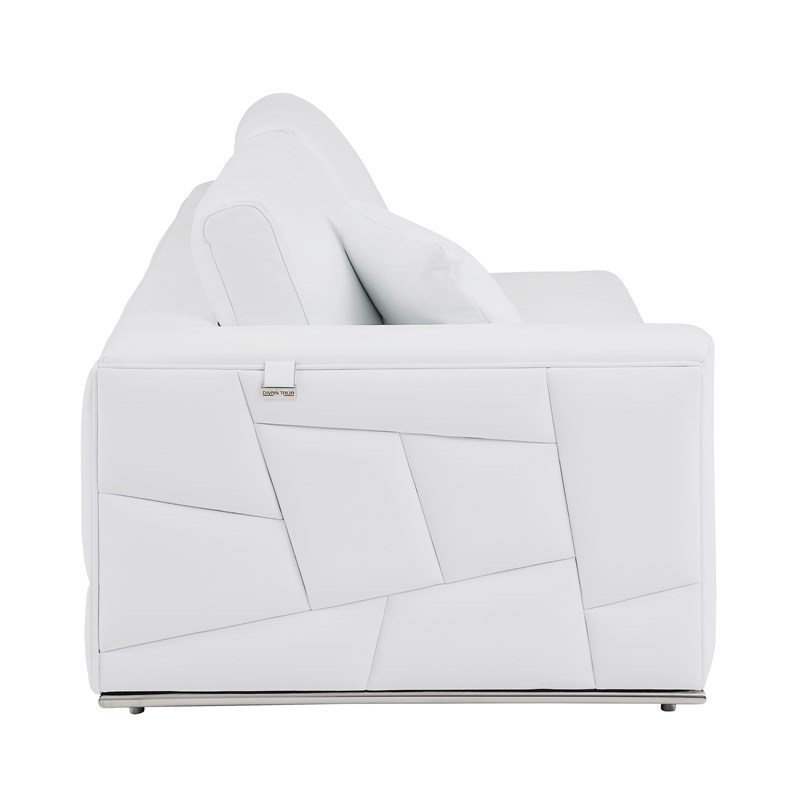 Pemberly Row Transitional Italian Top Grain Leather Sectional