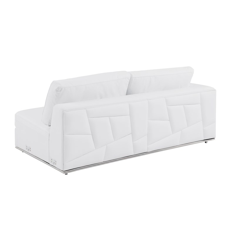 Pemberly Row Transitional Italian Top Grain Leather Sectional