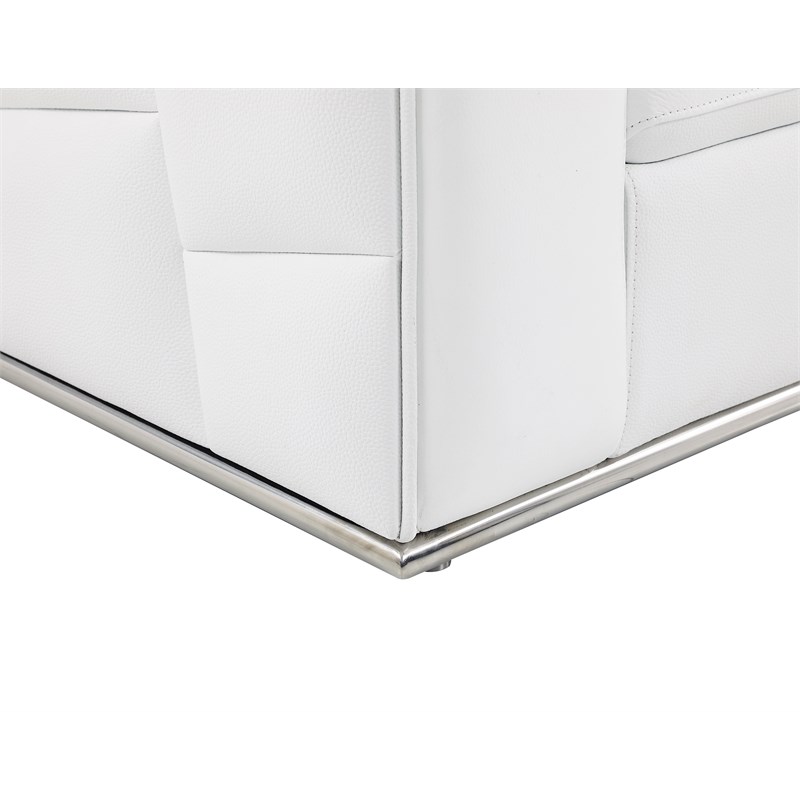 Pemberly Row Transitional Italian Top Grain Leather Sectional