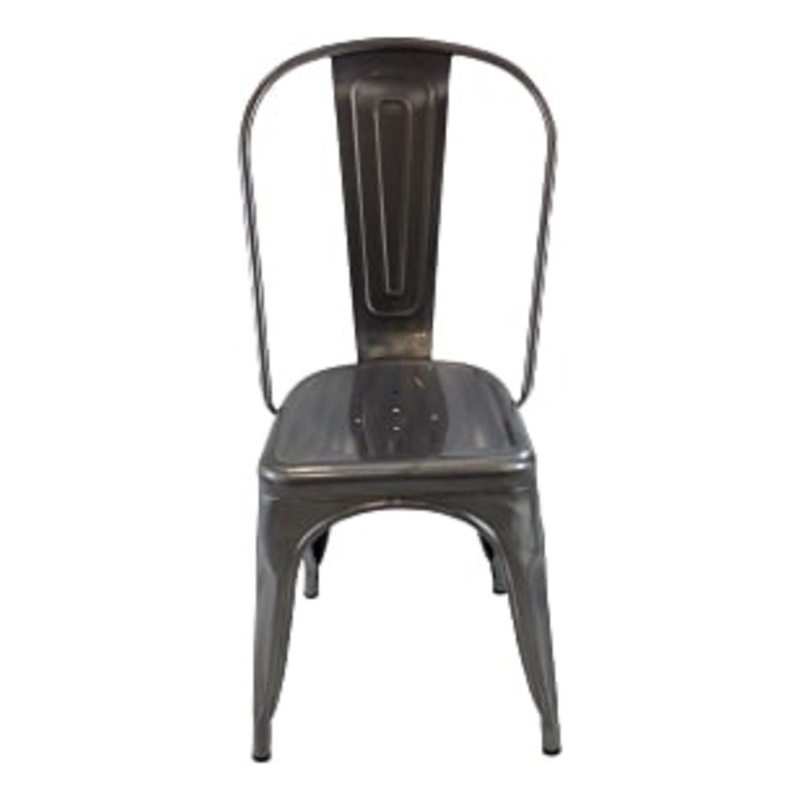 Pemberly Row Modern / Contemporary Metal Chair Set of 4 in Natural