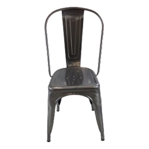 Pemberly Row Modern / Contemporary Metal Chair Set of 4 in Natural