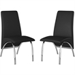 Pemberly Row Red Polyurethane Chair with Chrome Leg (Set of 2)