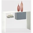 Pemberly Row Bent Glass Sofa Table Extra White 12mm Thick Glass