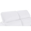 Pemberly Row Italian Leather Loveseat with Power Recliner in White