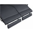 Pemberly Row Italian Sofa and Loveseat with Power Recliner in Dark Gray