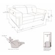 Pemberly Row Italian Sofa and Loveseat with Power Recliner in Dark Gray