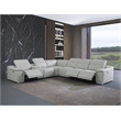 Pemberly Row 7-Piece 1 Console 3-Power Reclining Italian Leather Sectional