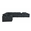 Pemberly Row 8-Piece 1 Console 3-Power Reclining Italian Leather Sectional