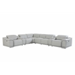 Pemberly Row 8-Piece 1 Console 3-Power Reclining Italian Leather Sectional