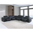 Pemberly Row 8-Piece 1 Console 4-Power Reclining Italian Leather Sectional