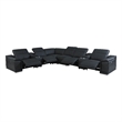 Pemberly Row 8-Piece 1 Console 4-Power Reclining Italian Leather Sectional