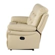 Pemberly Row Modern Contemporary Leather Console Loveseat in Beige