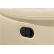 Pemberly Row Modern Contemporary Leather Console Loveseat in Beige