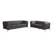 Pemberly Row 2-Piece Genuine Italian Leather Sofa & Loveseat in Brown