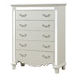 Pemberly Row Contemporary Mirror Framed Chest made with Wood in White